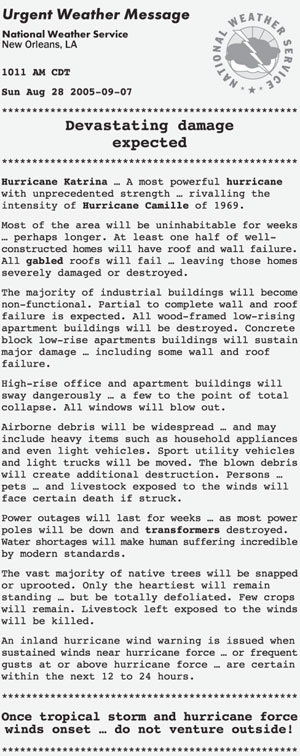 NWS Warning